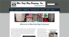 Desktop Screenshot of maxkatzbag.com