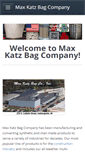 Mobile Screenshot of maxkatzbag.com